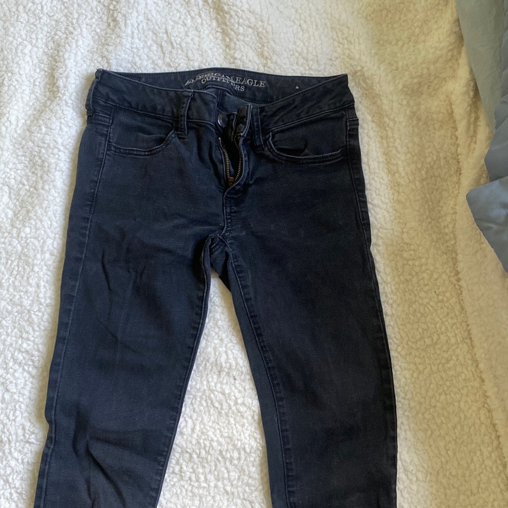 AE skinny black jeans size 4
